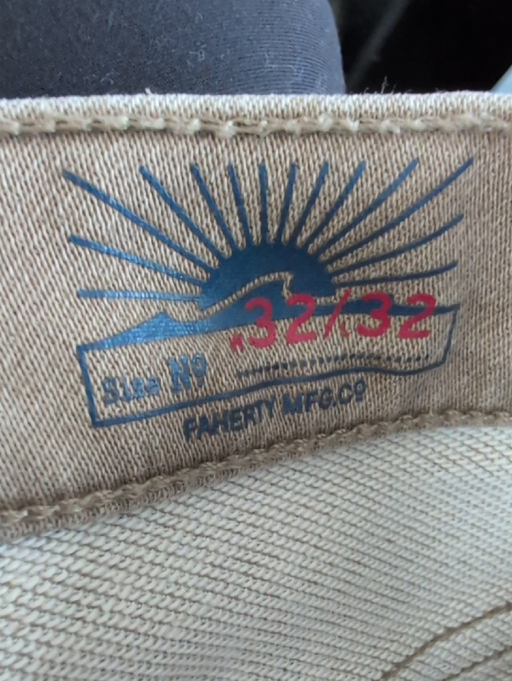 Faherty Stretch Terry 5-Pocket Athletic Fit Pant - Desert Khaki - Picture 6 of 6